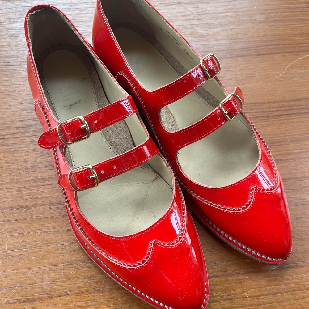 Office of Angela Scott Red Patent Leather Mary Jane